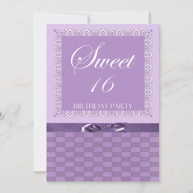 Personalised Sweet 16 Party Invitation (Front)