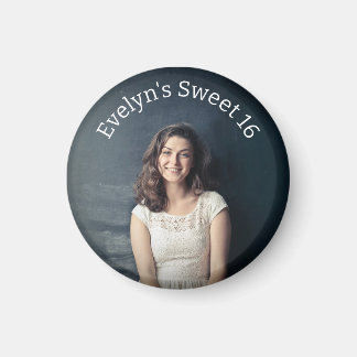 Personalised Sweet 16 Photo Magnet