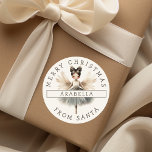 Personalised Sweet Ballerina Christmas Sticker<br><div class="desc">Delight your kids this Christmas with personalised stickers from Santa! Featuring a whimsical,  watercolor Ballerina,  these stickers will make your children's holiday dreams come true. Make the season even brighter with custom stickers bearing your child's name!</div>
