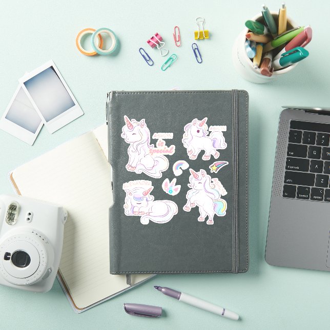 Personalised Sweet Candy Colour Unicorn Name Label (iPad Cover)