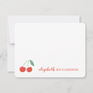 Personalised Sweet Cherry Note Card