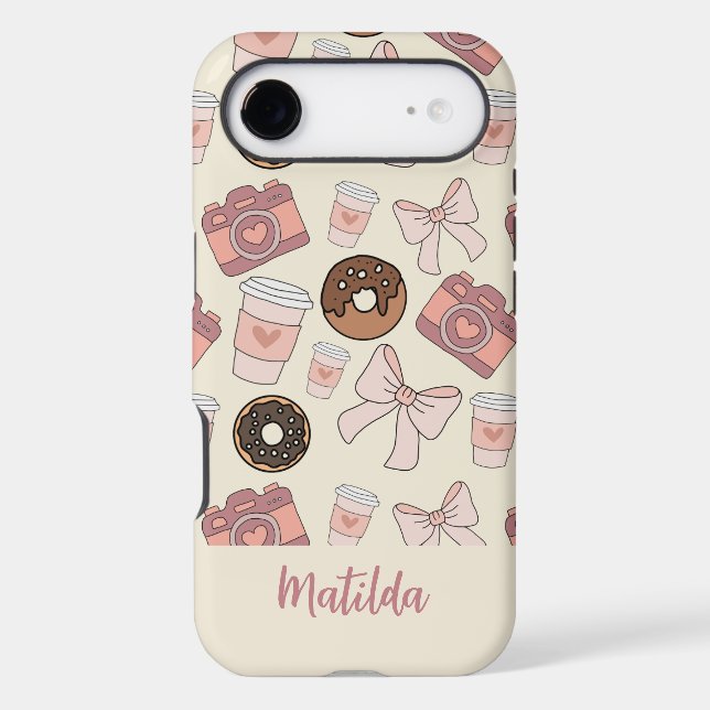 Personalised Sweet Coffee & Doughnuts Pattern (Back)