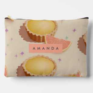 Personalised Sweet Grapefruit Tart Pattern Accessory Pouch