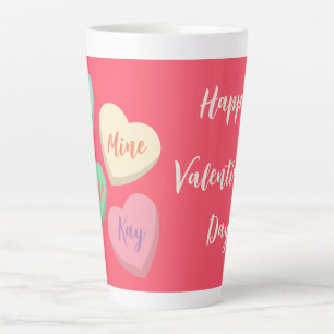 Personalised Sweet Heart Valentine Day Latte Mug