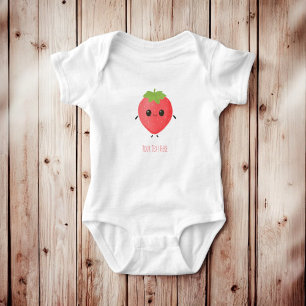 Personalised Sweet Kawaii Strawberry Baby Bodysuit