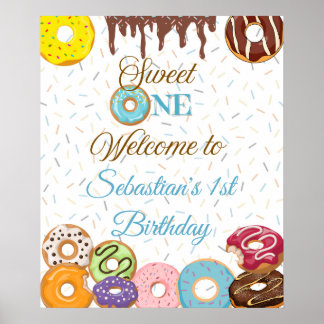 Personalised Sweet One First Birthday Welcome Sign