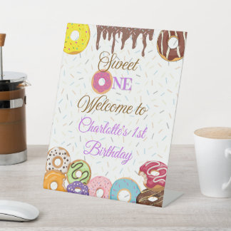 Personalised Sweet One First Birthday Welcome Sign