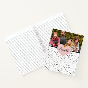 Personalised sweetheart photo notebook