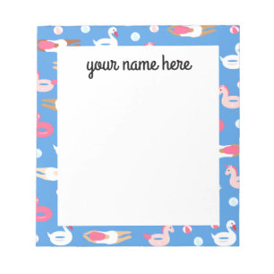 Personalised Swimmer and Pool Float Notepad