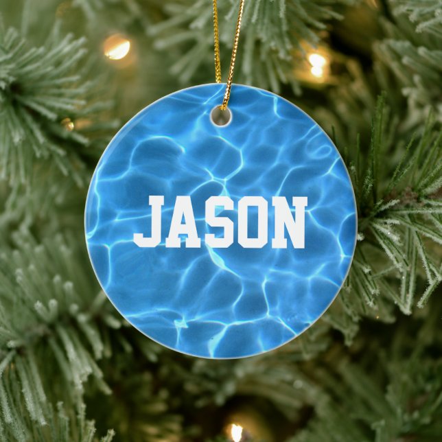 Personalised Swimmer or Diver Photo Ceramic Tree Decoration (Tree)