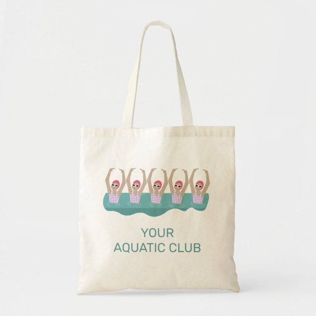 Personalised Swimmers Swim Mum Aquatic Club  Tote Bag (Front)