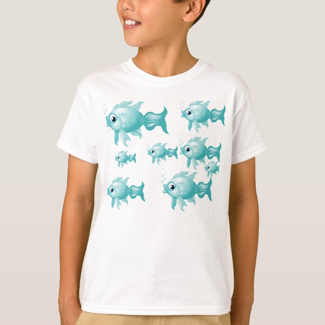 Personalised Swimming Fish T-Shirt (Front)