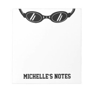 Personalised  swimming goggles writing notepads