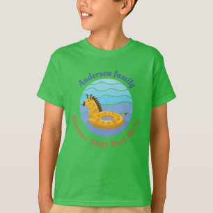 Personalised Swimming pool Party T-Shirt