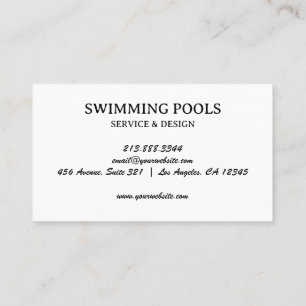 Personalised Swimming Pool Services Business Card