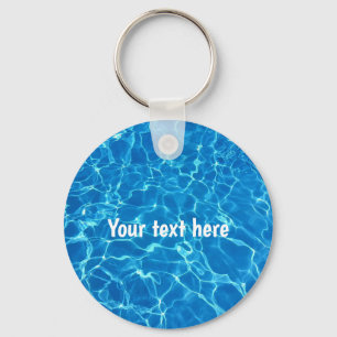 Personalised Swimming Pool Water Key Ring