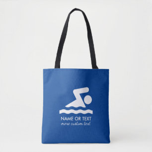 Personalised Swimming Swimmer and Team's Name Tote Bag