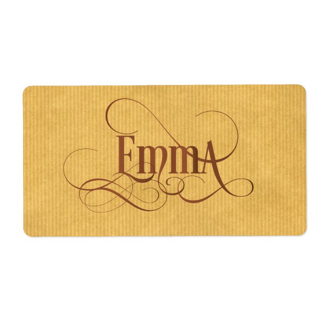 Personalised Swirly Script Emma Kraft Paper (Front)