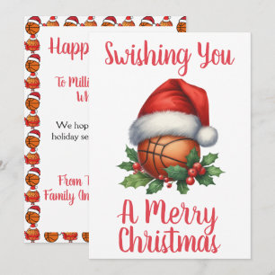Personalised Swishing You A Merry Christmas  Holiday Card