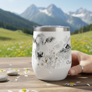 Personalised Swiss Alpine Cow Cottage Gift