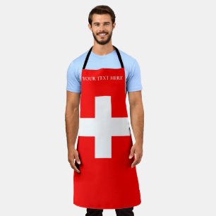 Personalised Switzerland Flag Schweiz Swiss Europe Apron