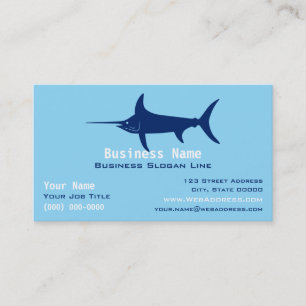Personalised Swordfish / Offshore Sportfishing Business Card
