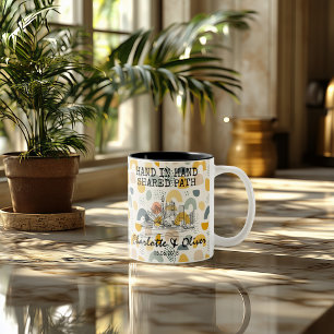 Personalised Sydney Memory - Line Art Landmark Two-Tone Coffee Mug