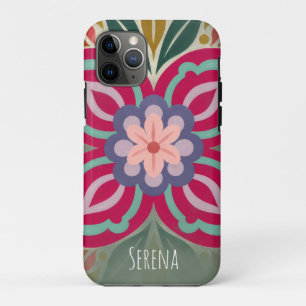 Personalised Symmetrical Folk-Art Floral Medallion Case-Mate iPhone Case