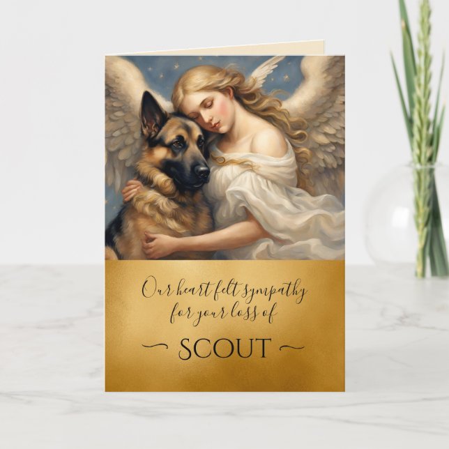 Personalised Sympathy for Loss of German Shepherd Card (Front)