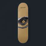 Personalised T Rex Dinosaur Eye Skateboard<br><div class="desc">Bold T rex dinosaur eye skateboard. Just add your name.</div>