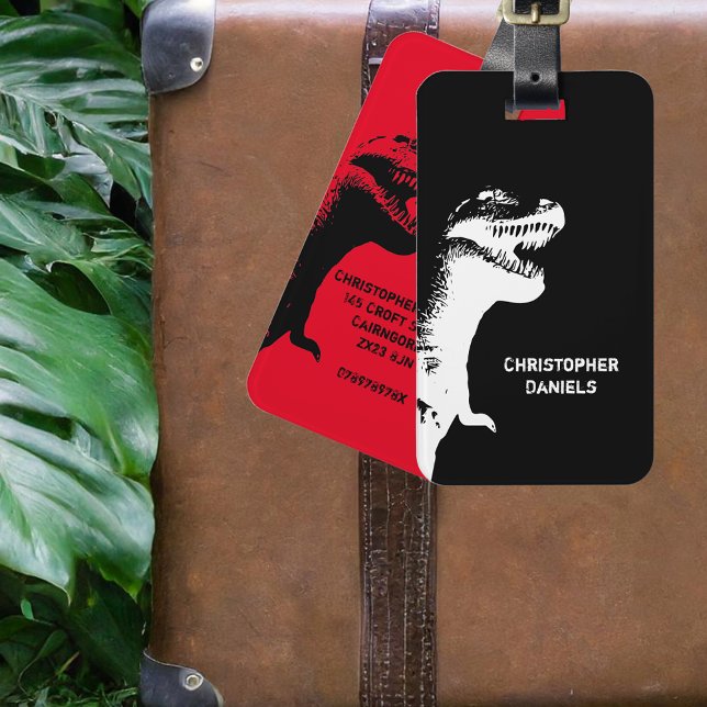 Personalised T-Rex Dinosaur  Luggage Tag (Creator Uploaded)
