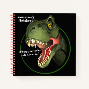Personalised T-Rex Dinosaur Notebook