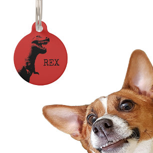 Personalised T-rex Pet Tag