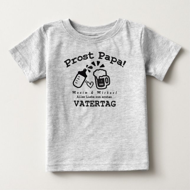 Personalised T-Shirt Dad Baby Father's Day Outfit (Front)