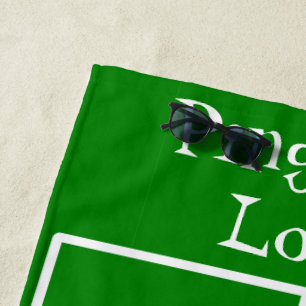 Personalised Table Tennis Design Beach Towel