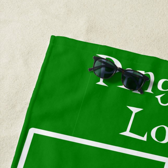 Personalised Table Tennis Design Beach Towel (In Situ)