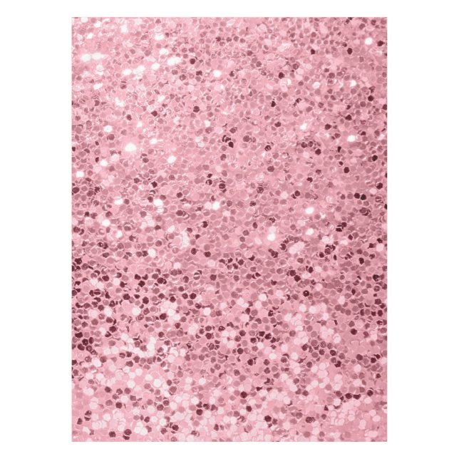 Personalised Tablecloth Rose Gold Glitter (Front)