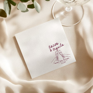 Personalised Tacos and Tequila Birthday Napkins