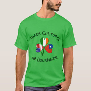 Personalised Taiwan China Ireland USA Shamrock Men T-Shirt
