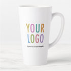 Personalised Tall Latte Mug Custom Logo 17 oz