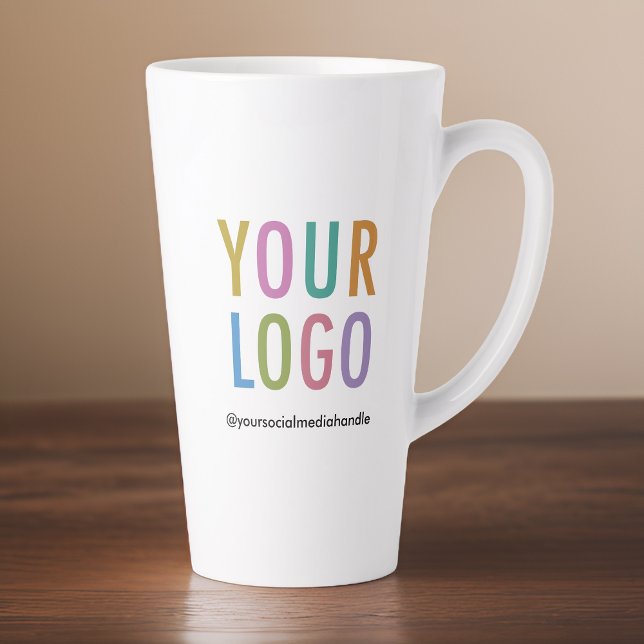 Personalised Tall Latte Mug Custom Logo 17 oz (MISOOK Tall Latte Mug with Logo)