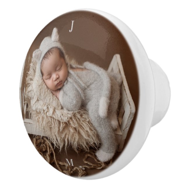 Personalised Tan Baby's Room Ceramic Knob (Right)