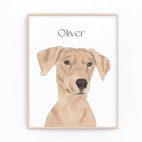 Personalised Tan German Pinscher Art