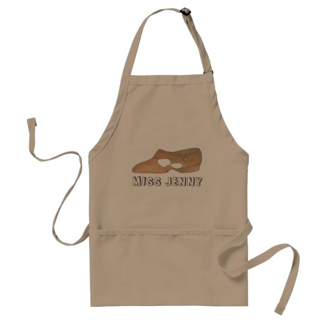 Personalised Tan Lyrical Shoe Dance Teacher Gift Standard Apron (Front)