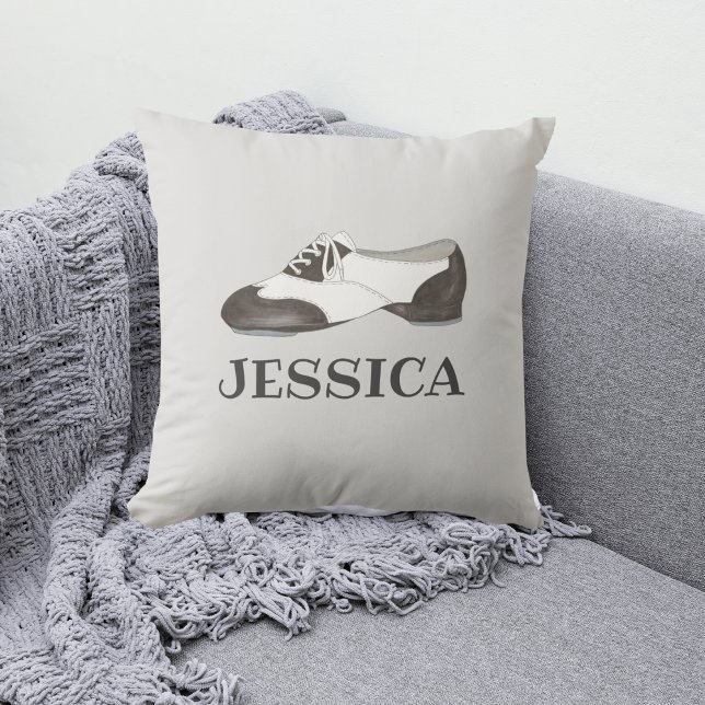 Personalised Tap Shoe Oxford Dance Dancer Pillow (Tap Shoe Pillow)