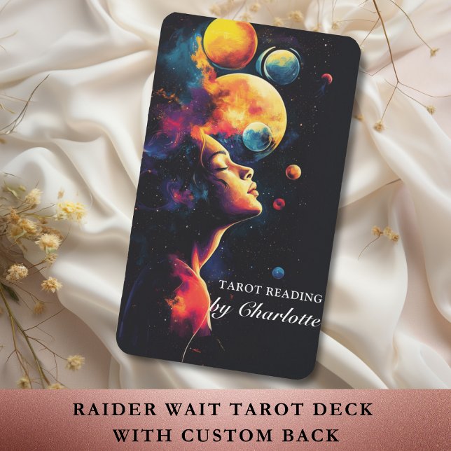 Personalised Tarot Cards - Universe-Woman (Personalized Tarot Cards - Universe-Woman
Customer specific, Raider Waite Tarot Deck with your Name,)