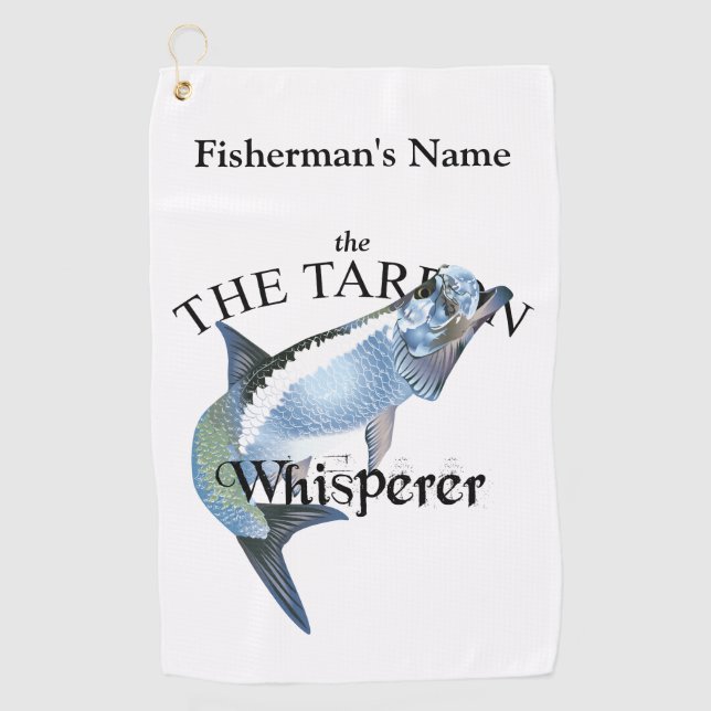 Personalised Tarpon Whisperer Fishing Towel (Front)