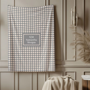 Personalised Tartan Blanket Trendy Colours Accent
