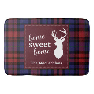 Personalised Tartan Christmas Clan MacLachlan Bath Mat