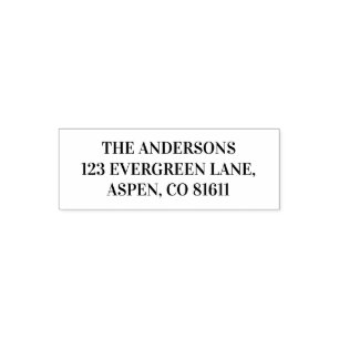 Personalised Tartan Christmas Family Return Addres Self-inking Stamp
